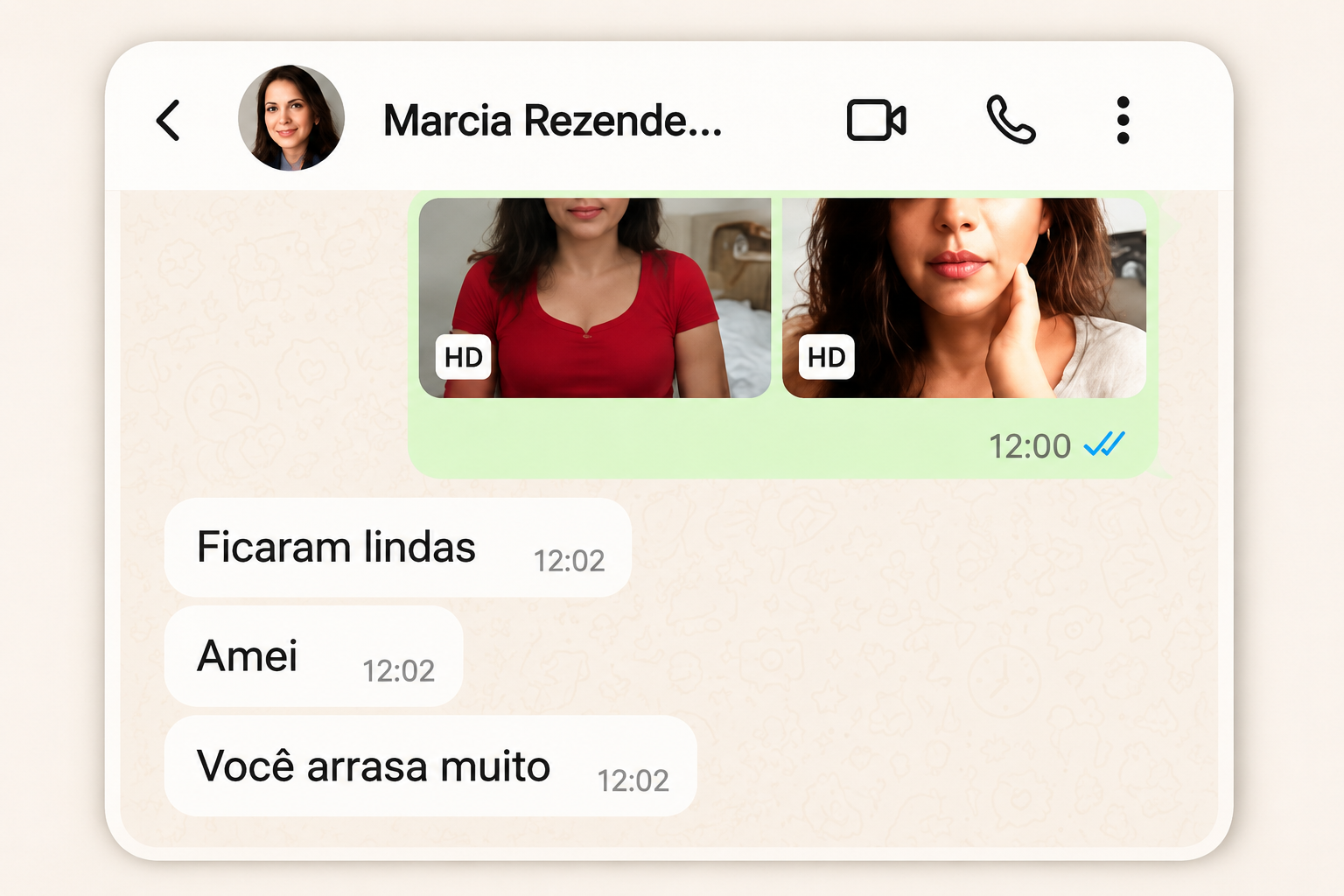 Depoimento de Marcia Rezende no WhatsApp
