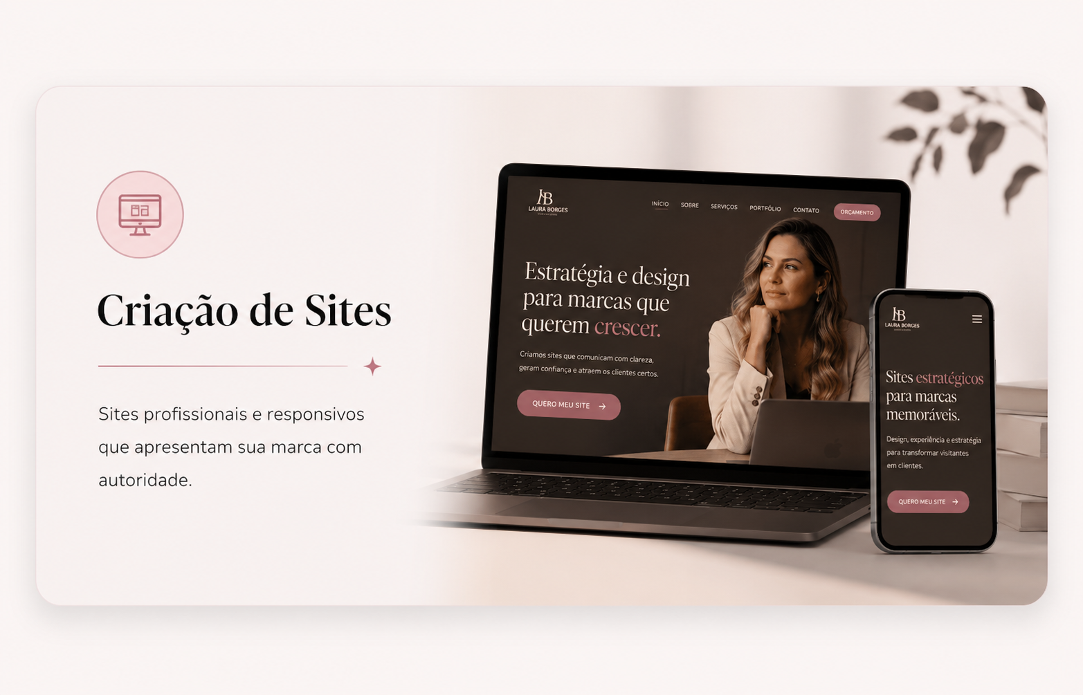 Criação de Sites — Sites profissionais e responsivos que apresentam sua marca com autoridade.